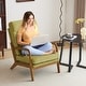 preview thumbnail 38 of 105, High Back Solid Wood Armrest Backrest Leisure Chair Accent Chair