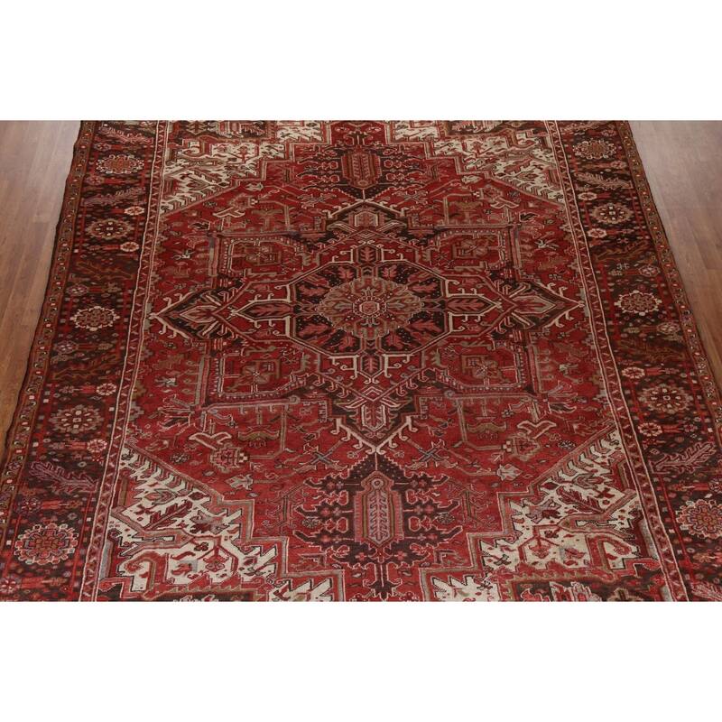 Vegetable Dye Heriz Persian Living Room Area Rug Wool Hand-knotted - 9'6" x 12'10"