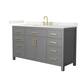 Option Dark Gray / Giotto Quartz Top / Brushed Gold