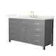 Option Dark Gray / Giotto Quartz Top / Brushed Gold