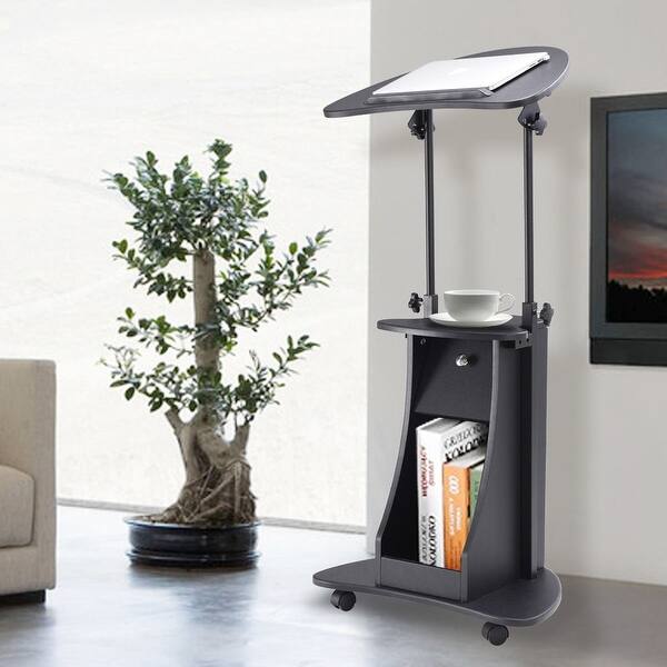 Shop Costway Height Adjustable Tilt Top Laptop Desk Table Notebook