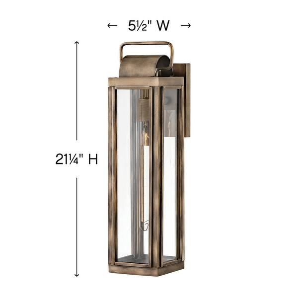 Hinkley Sag Harbor Collection One Light 5W Med. LED Outdoor Large Wall Mount Lantern, Burnished Bronze