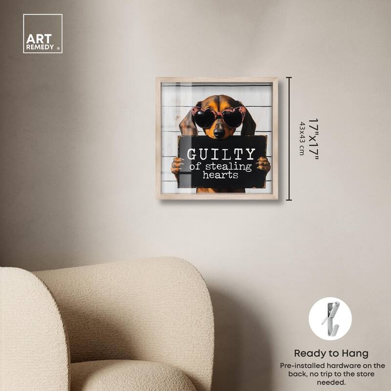 Guilty of Stealing Hearts Shadowbox by Art Remedy
