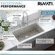 preview thumbnail 4 of 8, Ruvati 31-inch Undermount Kitchen Sink 16 Gauge Stainless Steel Single Bowl - RVM5931 - Silver - 31" X 18"