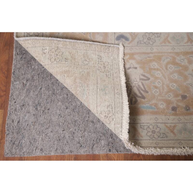 Hand Knotted Oriental 100% Wool Carpet Traditional Medallion Greys & Charcoal Tabriz Area Rug - 12' 5'' X 9' 7''