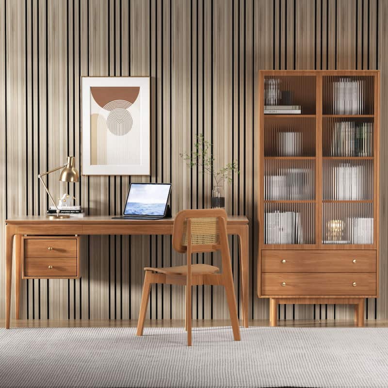 23.6" x 23.6" Wood Slat Acoustic Wall Panels for Ceiling and Wall Decor, 8-Pack (31 sq ft)