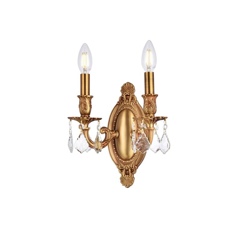 Elegant Lighting 9202W9/RC Rosalia 2 Light 11" Tall Wall Sconce with