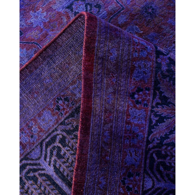 Overton Handknotted Wool Vintage Inspired Contemporary Overdyed Orange Area Rug - 13' 8" x 9' 2"
