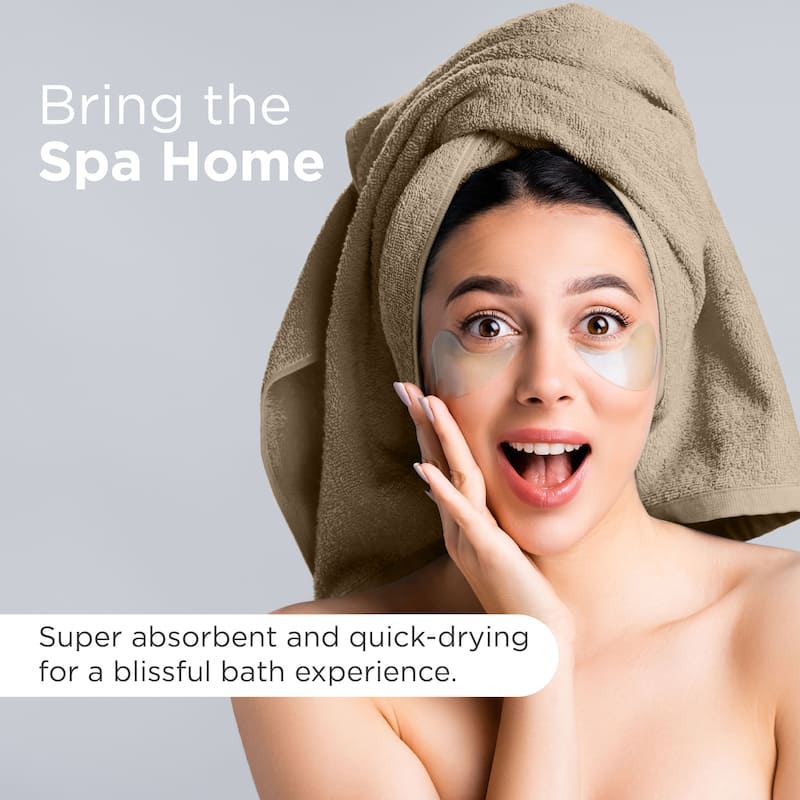 Superior Miami 100% Cotton 6-Piece Towel Set - Lightweight & Quick Drying