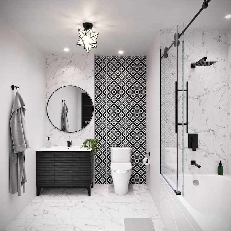 Ivy 54'' X 30" Bathtub With Apron Left Hand Drain In White - 54x31.5 Left