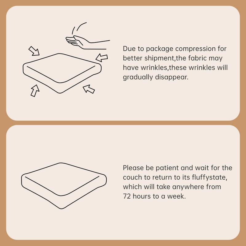 Rossetta 2-Seater Modern Modular Sectional Luxury Flannelette Fabric Boneless Deep Sofa