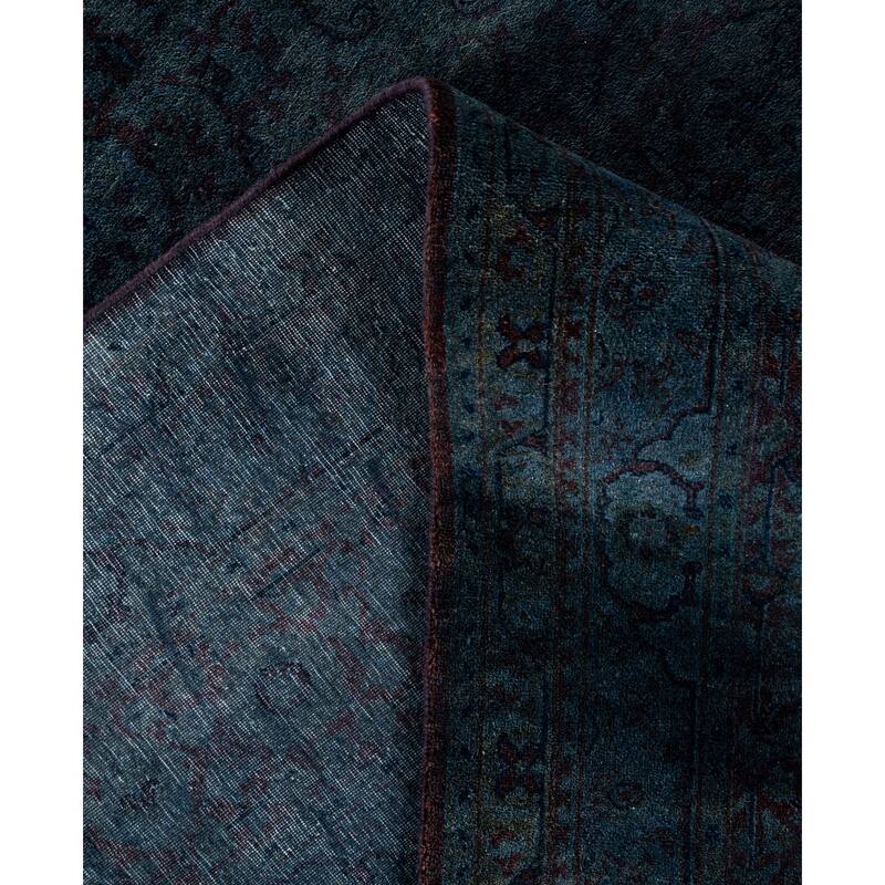 Overdyed One-of-a-Kind Hand-Knotted Area Rug - Gray - 6' 3" x 9' 3"