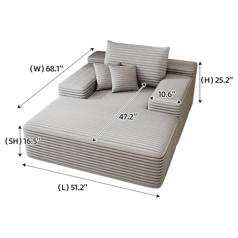 Nebula Oversized Upholstered Sofa Bed, Upholstered Sleeper Cloud Sofas Couches for Cozy Reading and Relaxation