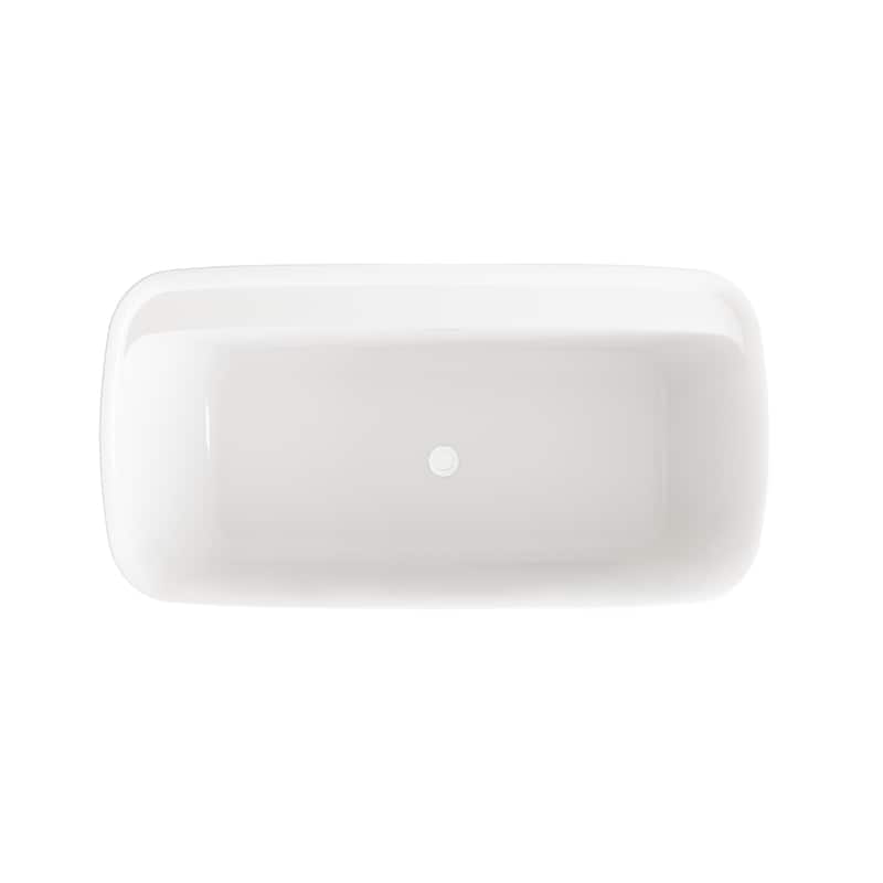 Chad Soaking Bathtub in Glossy White