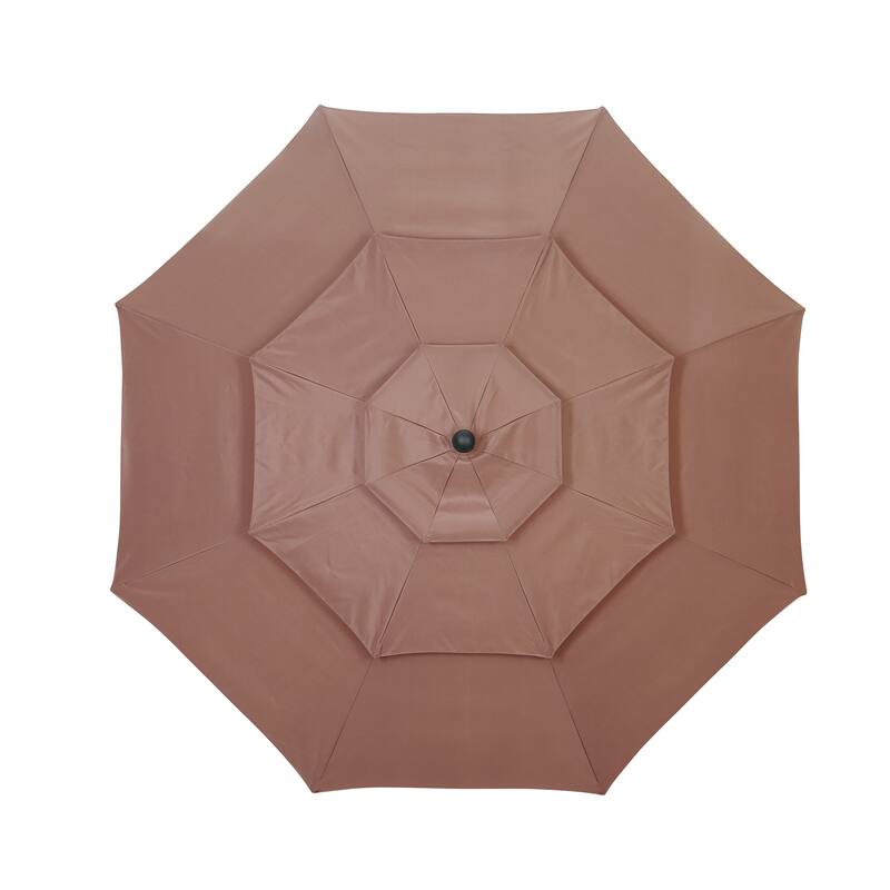 Ainfox 10ft Patio Umbrella 3-tier Outdoor Umbrella Without Base