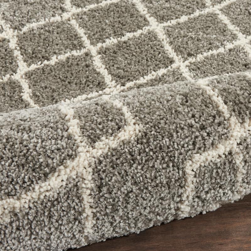 Nourison Geometric Moroccan Boho Shag Area Rug