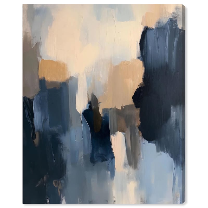 Navy Beige I Canvas by Art Remedy, Gallery Wrapped - 30" x 36"
