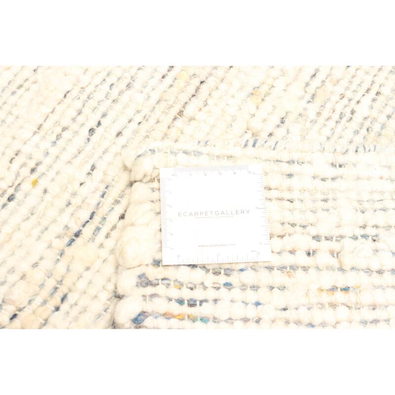 ECARPETGALLERY Braid weave Sienna Cream Wool Rug - 5'0 x 7'8