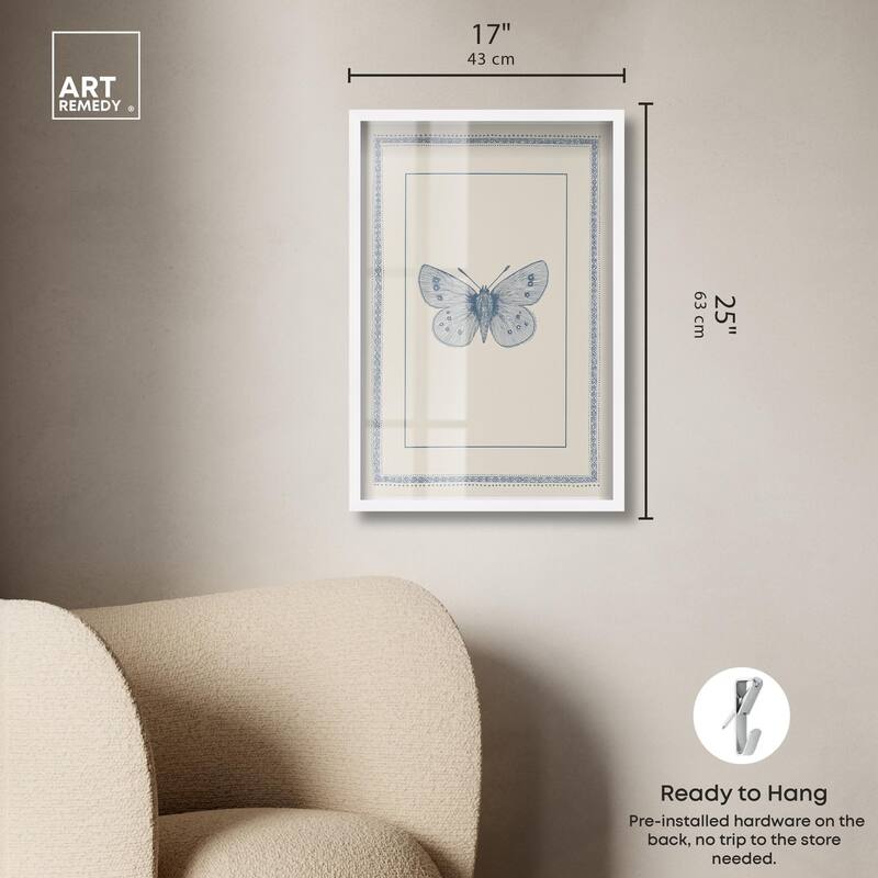 Blue Butterfly I Shadowbox by Art Remedy