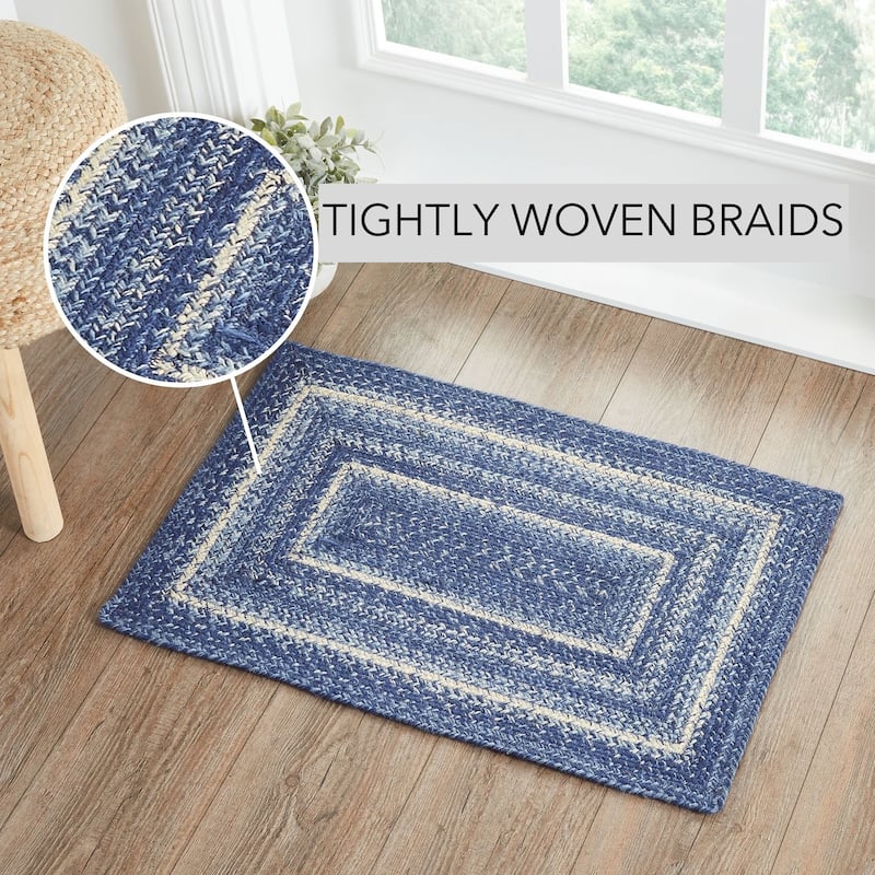 Great Falls Blue Jute Rug Rect w/ Pad 20x30