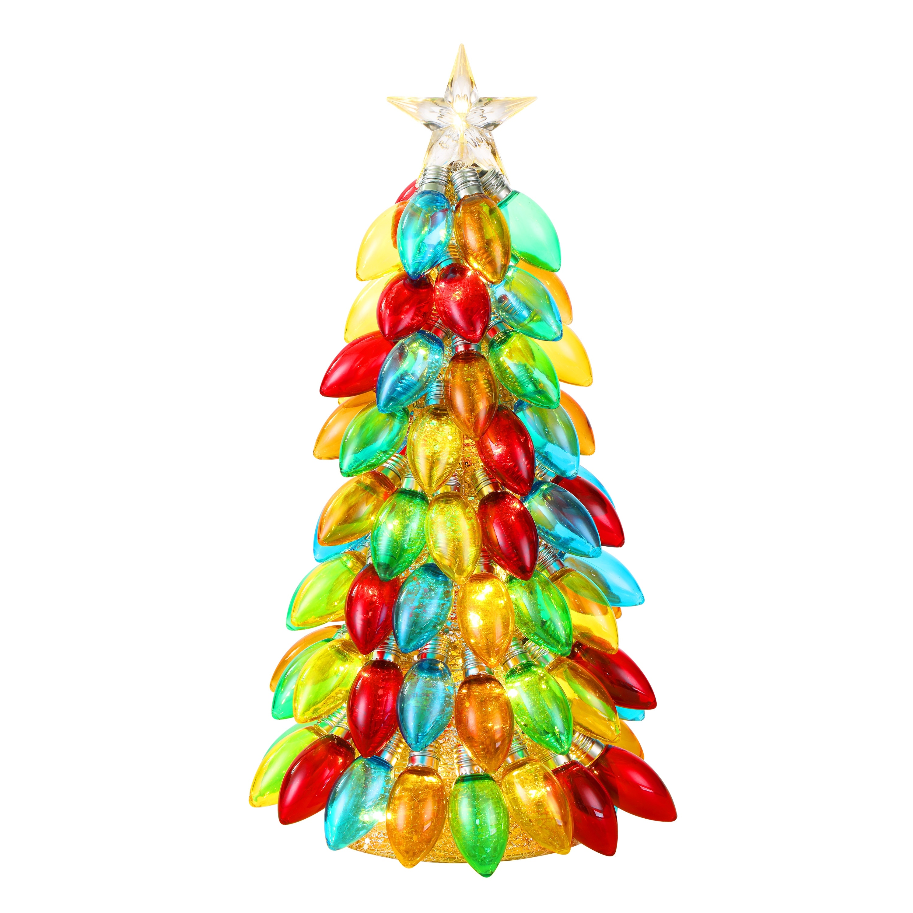 Mr. Christmas 18 in. Retro C9 Bulb Tree - Multi-color