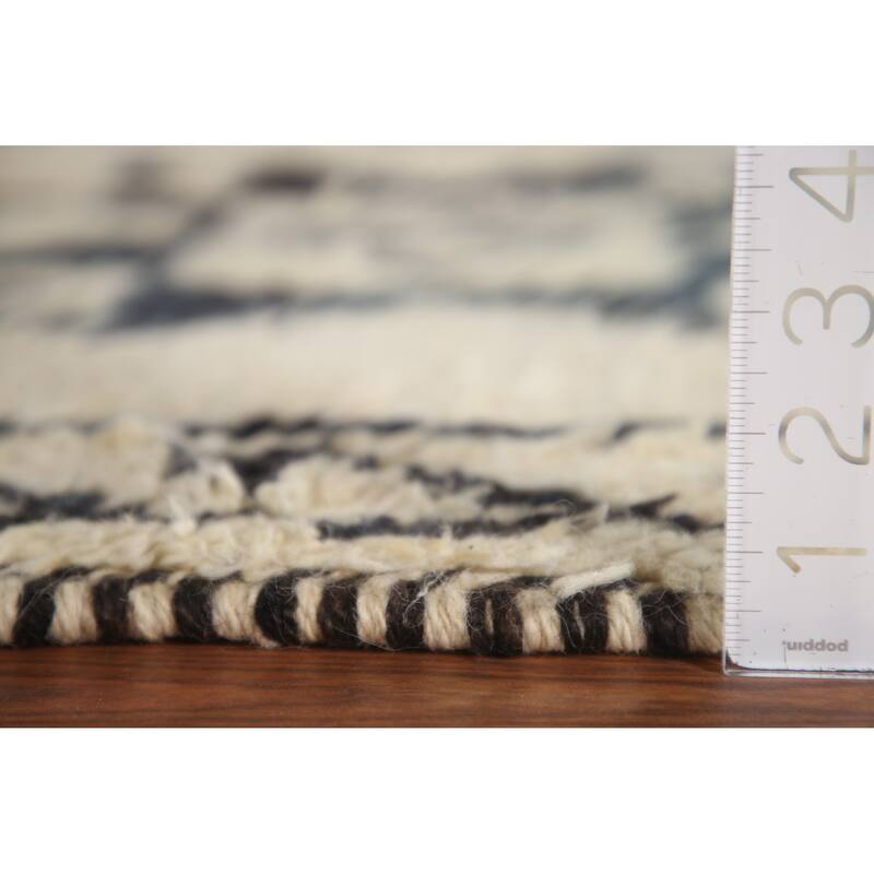 Anatolian Turkish Runner Rug Handmade Hallway Beige Wool Carpet - 3'0"x 11'5"