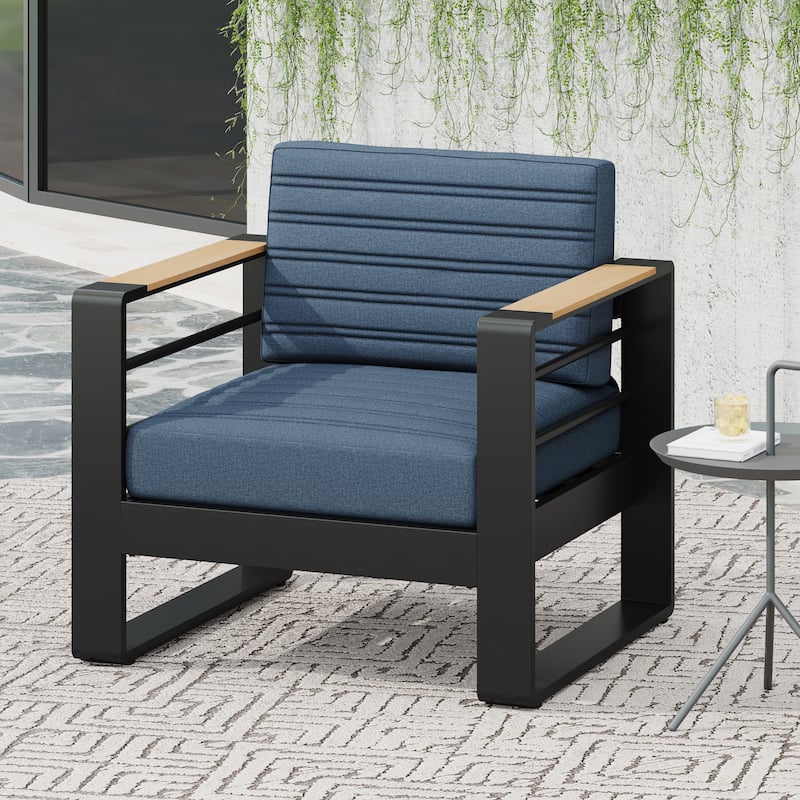 GIOVANNA CLUB CHAIR with Soft Cushions and Durable Wooden Frame, Perfect for Indoor and Outdoor