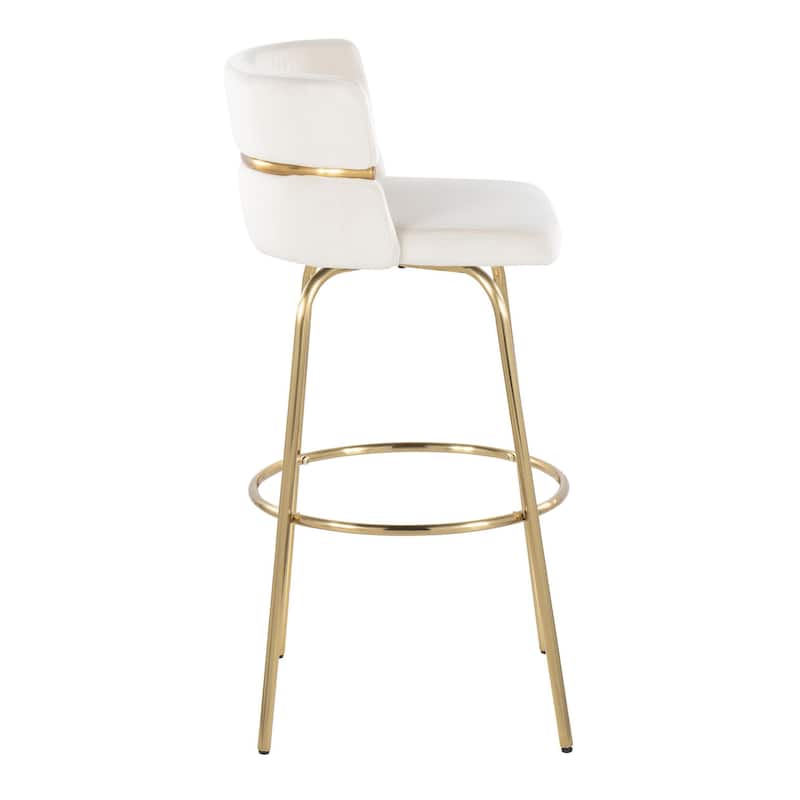 Silver Orchid Lena 30" Fixed-Height Bar Stool (Set of 2)