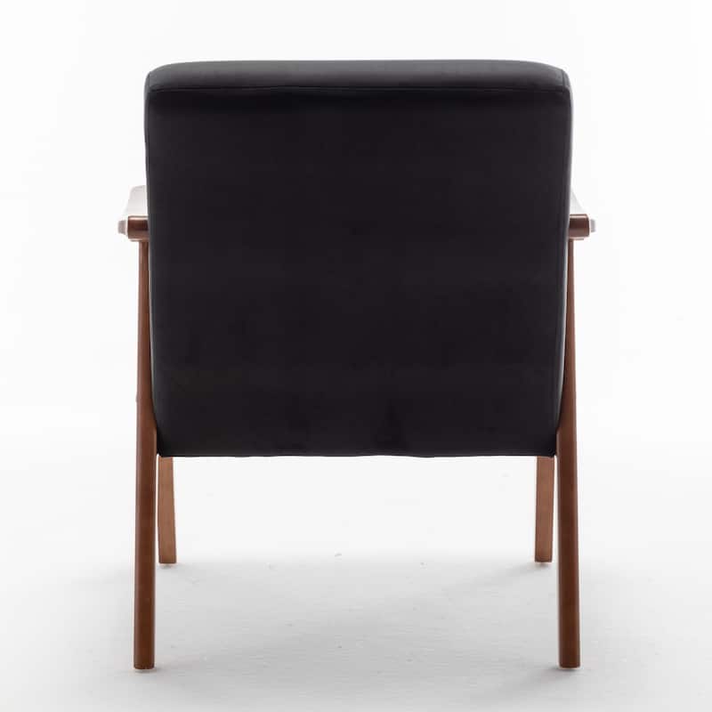 Mid-Century Modern Chair, Living Room Chair with Solid Wood Frame
