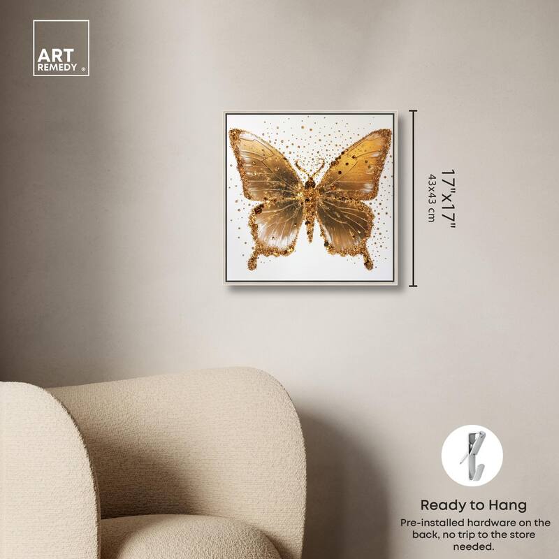 Lemon Glow Wings Canvas by Art Remedy