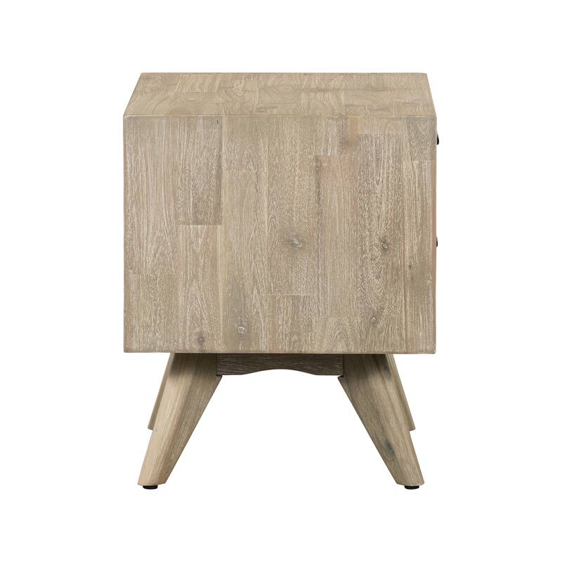 Carson Carrington Junsternas Acacia Mid-century 2-drawer Night Stand