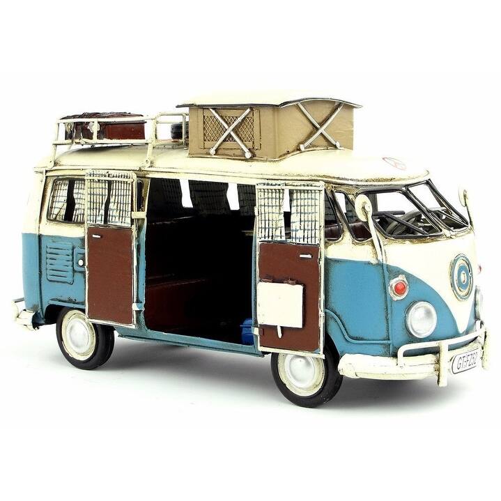 Vw Volkswagen Samba Microbus Camping Handcrafted Tinplate Roof Rack Model Car