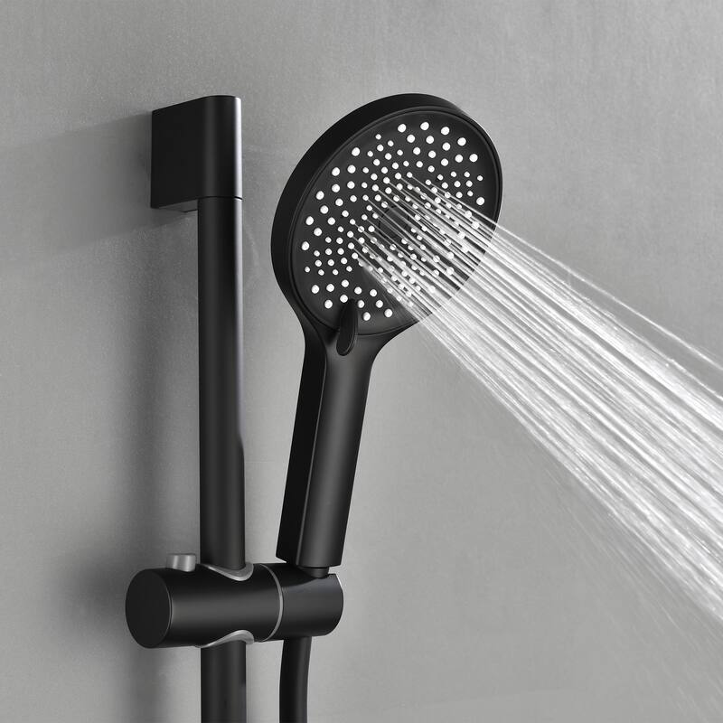 Shower Slide Bar System, 3-Function Handheld Shower Head with Spray Gun And Rough-In Valve