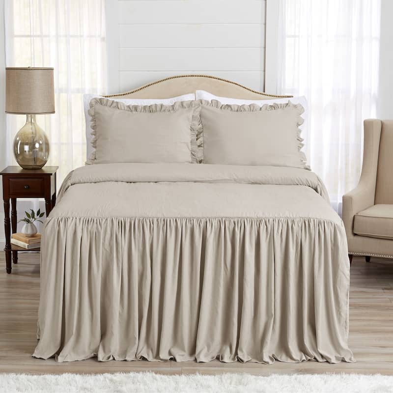 Sweet Jojo Designs Beige Boho Shabby Chic King Size Extra Long ...