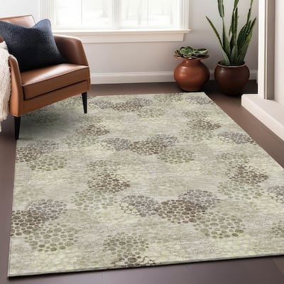Premium Washable Super Soft Contemporary Clusters Mayfield Rug