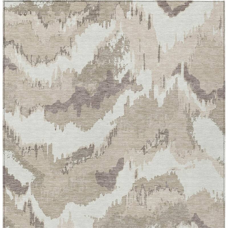 HomeRoots Abstract Transitional Rectangle Outdoor Rug