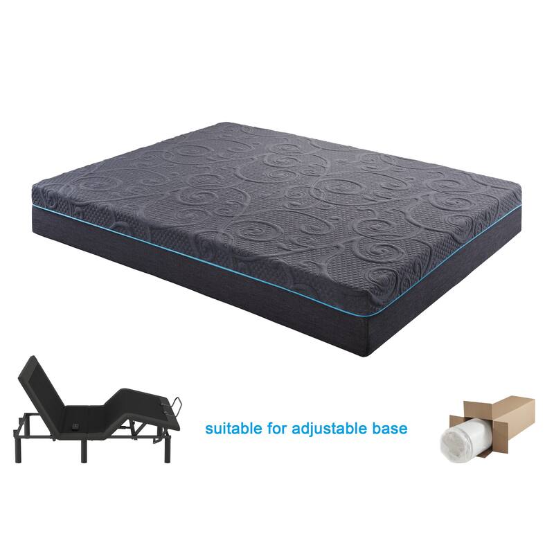 8" Bed Mattress Gel-Infused Memory Foam Hybrid Mattress in a Box