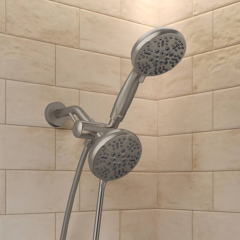 GRANDJOY 5-Spray Wall Mounted Shower Faucet System with Valve