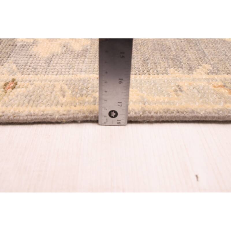 ECARPETGALLERY Hand-knotted Kavya Oushak Dark Grey Wool Rug - 8'0 x 9'11