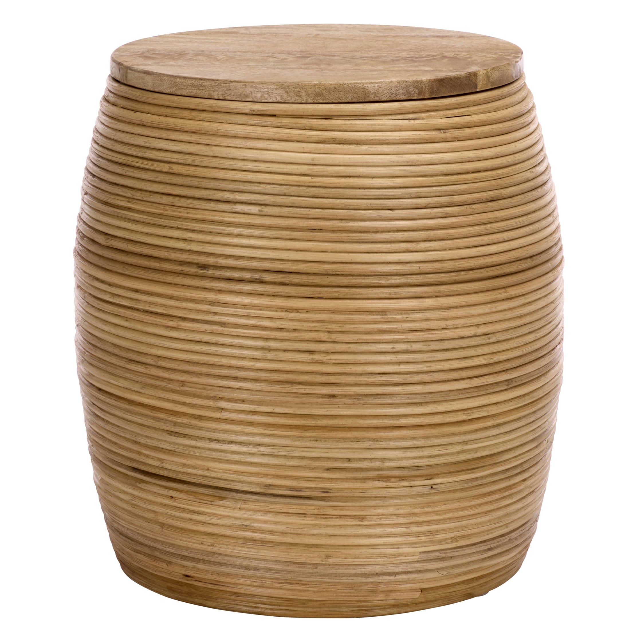 SAFAVIEH Home Katiely Wood Top Stool - 17"W x 17"D x 18"H