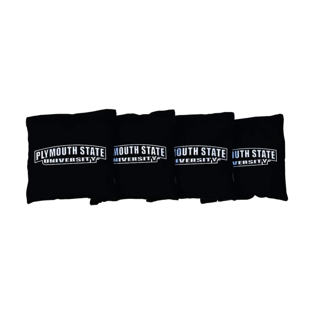 Plymouth State Panthers Black Cornhole Bags