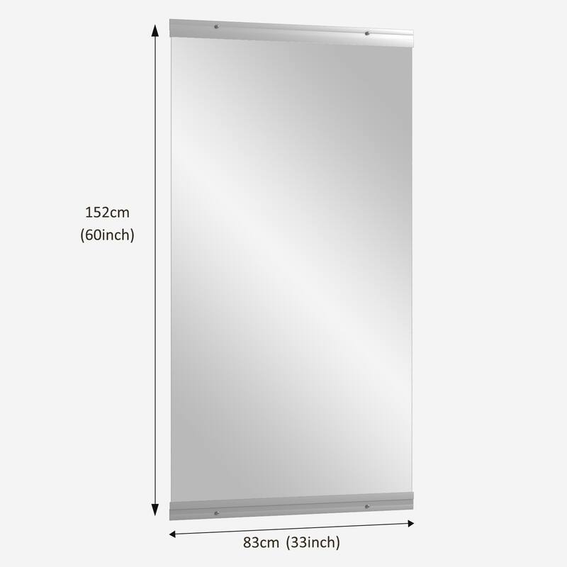 33" x 60" Gym Fitness Mirror Frameless Full Length Mirror,1PCS - 33"x60"