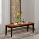 preview thumbnail 4 of 3, East West Furniture Nicoli Dining Room Bench with Wood Seat, 54x15x17 Inch, (Finish Options)
