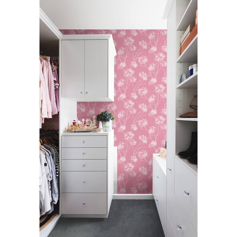 NextWall One O'Clocks Botanical Peel and Stick Removable Wallpaper