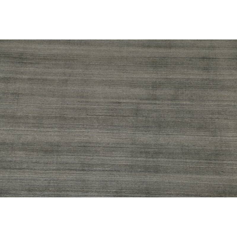 Green & Gray Gabbeh Indian Area Rug Handmade Wool Carpet - 8'2" x 9'10"