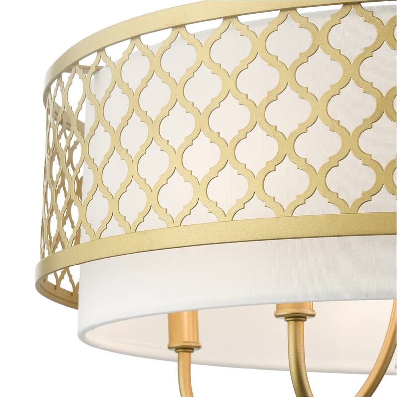 Livex Lighting Arabesque Single Light 24" Wide Drum Chandelier with