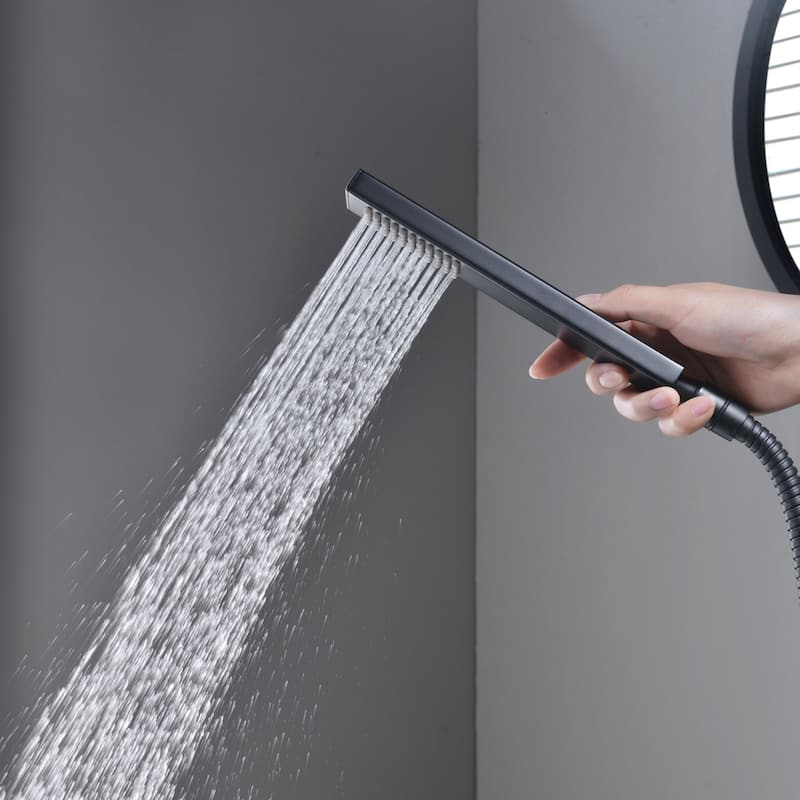 Matte Black Single Handle Freestanding Tub Filler
