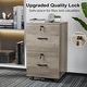 preview thumbnail 42 of 44, 2-Drawer Rolling Wood File Cabinet with Lock