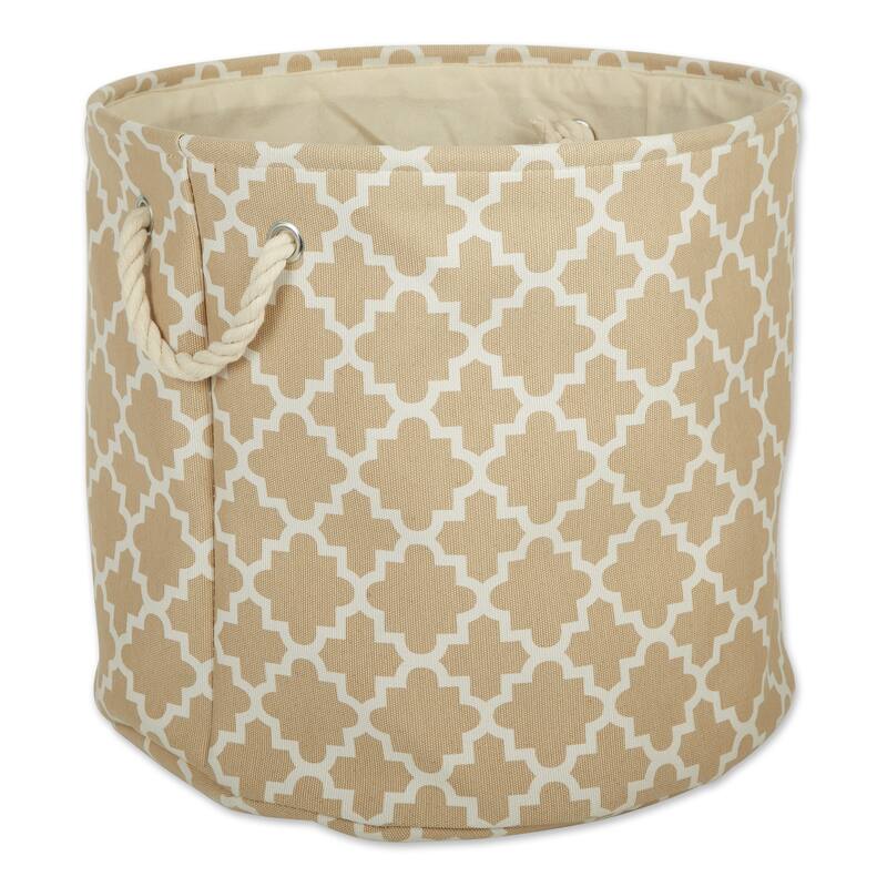 DII Round Lattice Decorative Storage Bin