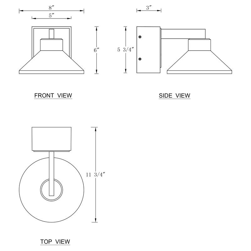 1-Light Matte Black Outdoor Barn Light Built-In GFCI Outlets